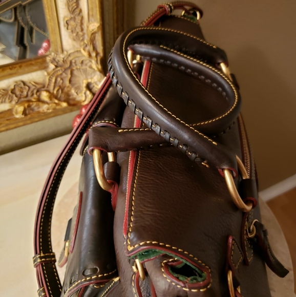 ❤ Dooney  Florentine Double Pocket Satchel Tmoro - Picture 11 of 15